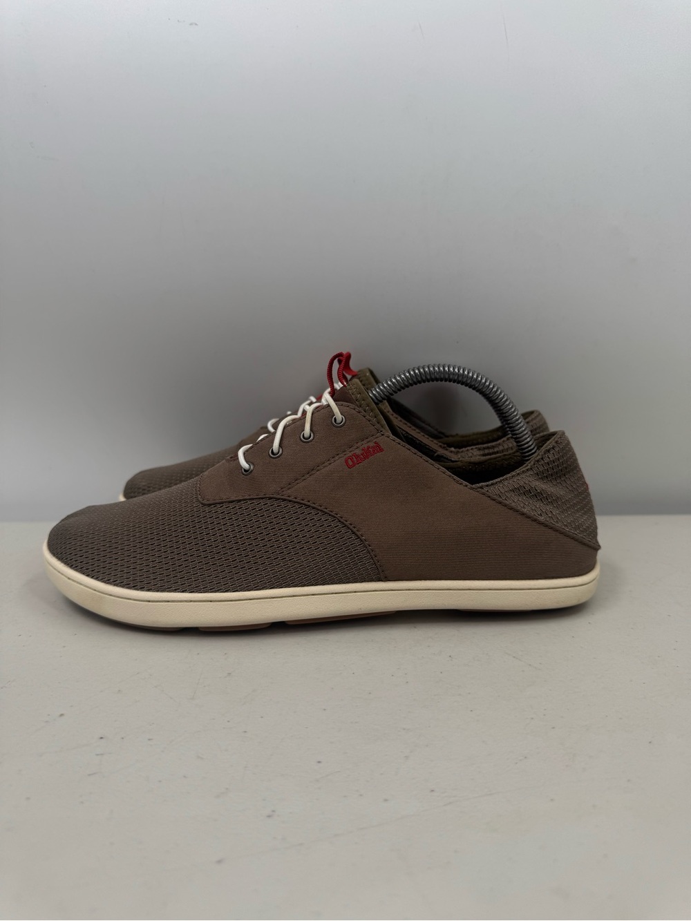 Olukai Nohea Shoes Men’s Size 9 Brown Moku Slip On Mesh Boat Sneakers Casual